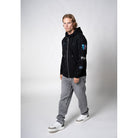 WRONG FRIENDS GUNNAR ZIPPED HOODIE HOODIES BLACK