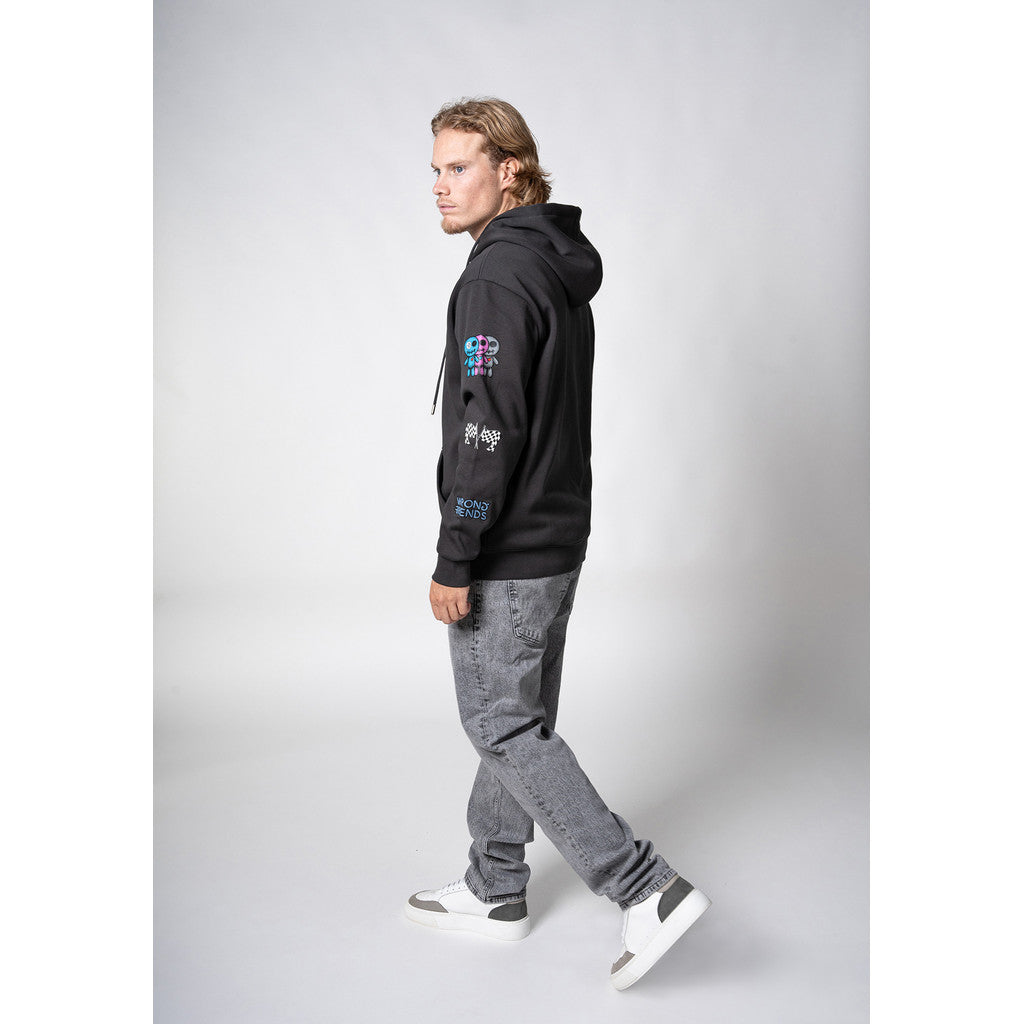 WRONG FRIENDS GUNNAR ZIPPED HOODIE HOODIES STONE GREY