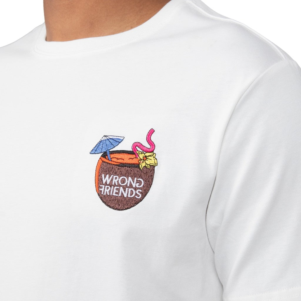 WRONG FRIENDS HONOLULU T-SHIRT T-SHIRTS COCONUT WHITE
