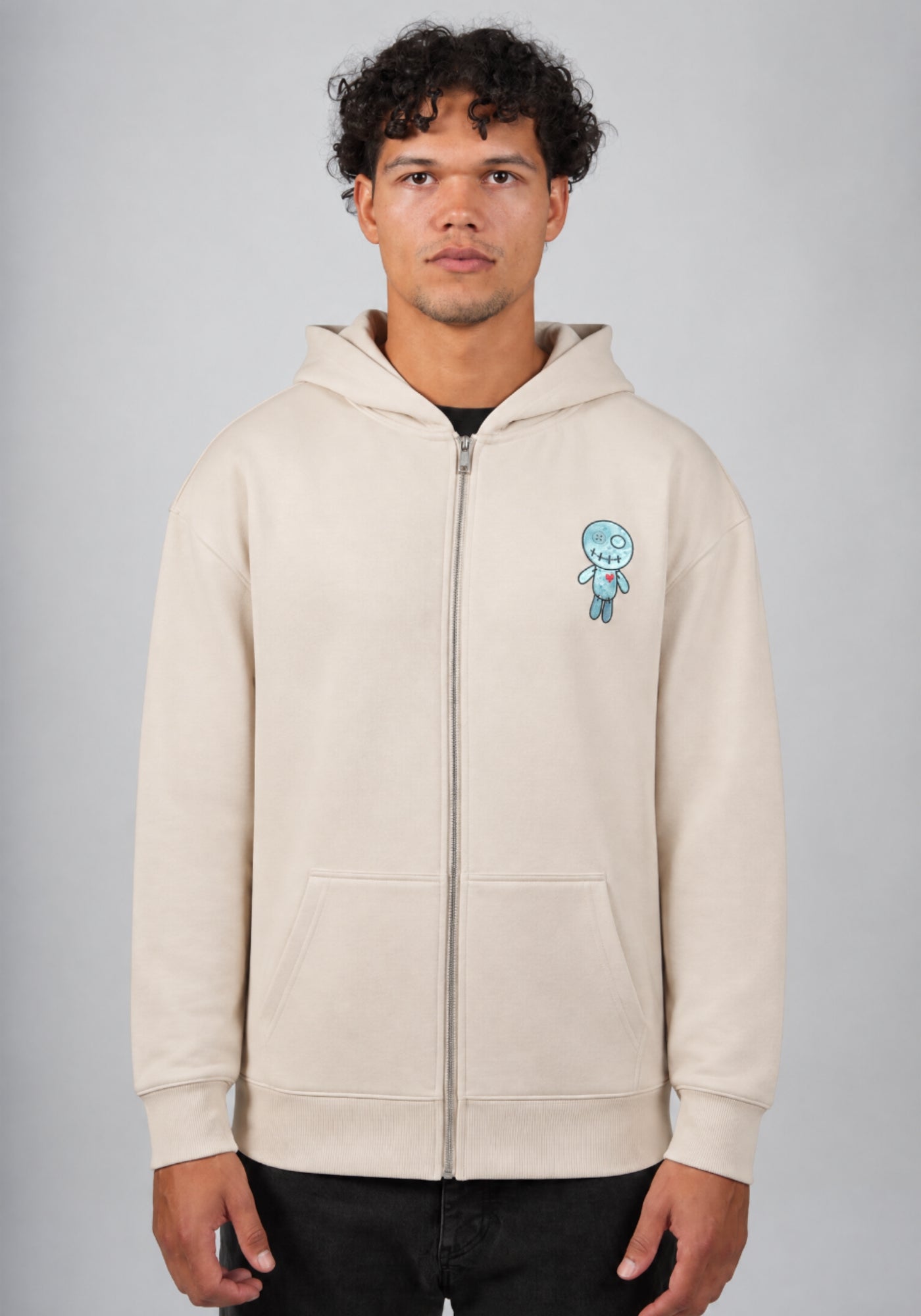 WRONG FRIENDS HUDSON ZIPPED HOODIE HOODIES SAND
