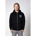 WRONG FRIENDS JUBA ZIPPED HOODIE HOODIES BLACK