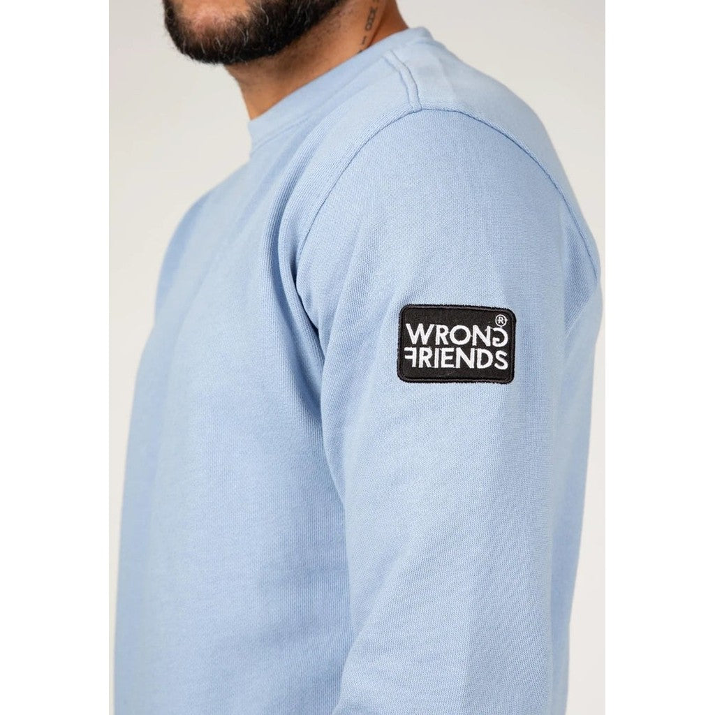 WRONG FRIENDS LEON CREWNECK SWEATSHIRT SWEATERS BLUE