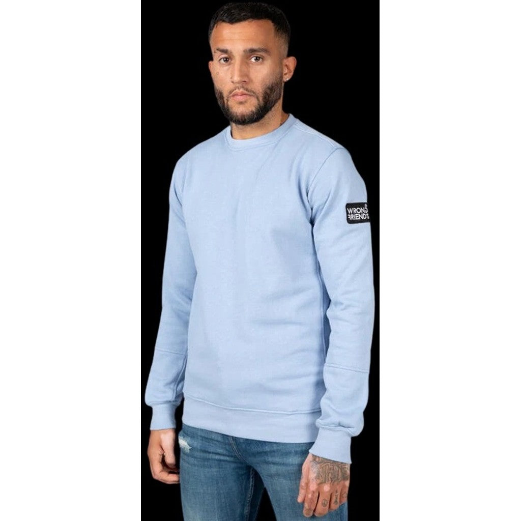WRONG FRIENDS LEON CREWNECK SWEATSHIRT SWEATERS BLUE