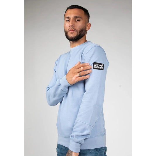 WRONG FRIENDS LEON CREWNECK SWEATSHIRT SWEATERS BLUE