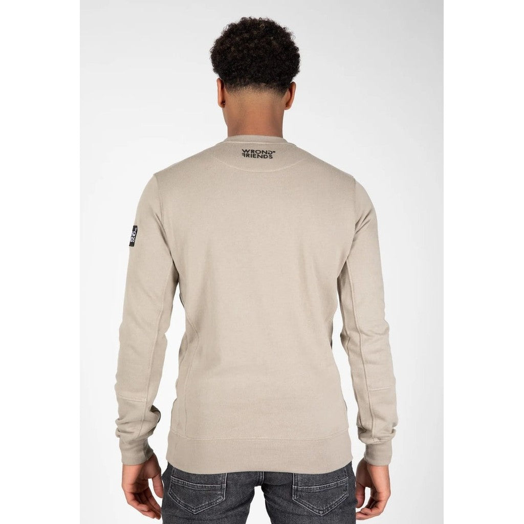 WRONG FRIENDS LEON CREWNECK SWEATSHIRT SWEATERS TAUPE