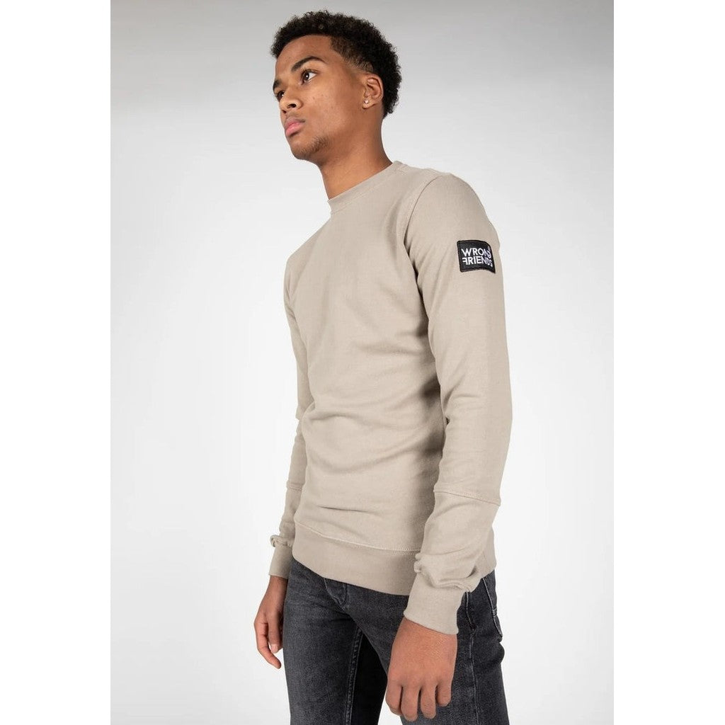 WRONG FRIENDS LEON CREWNECK SWEATSHIRT SWEATERS TAUPE
