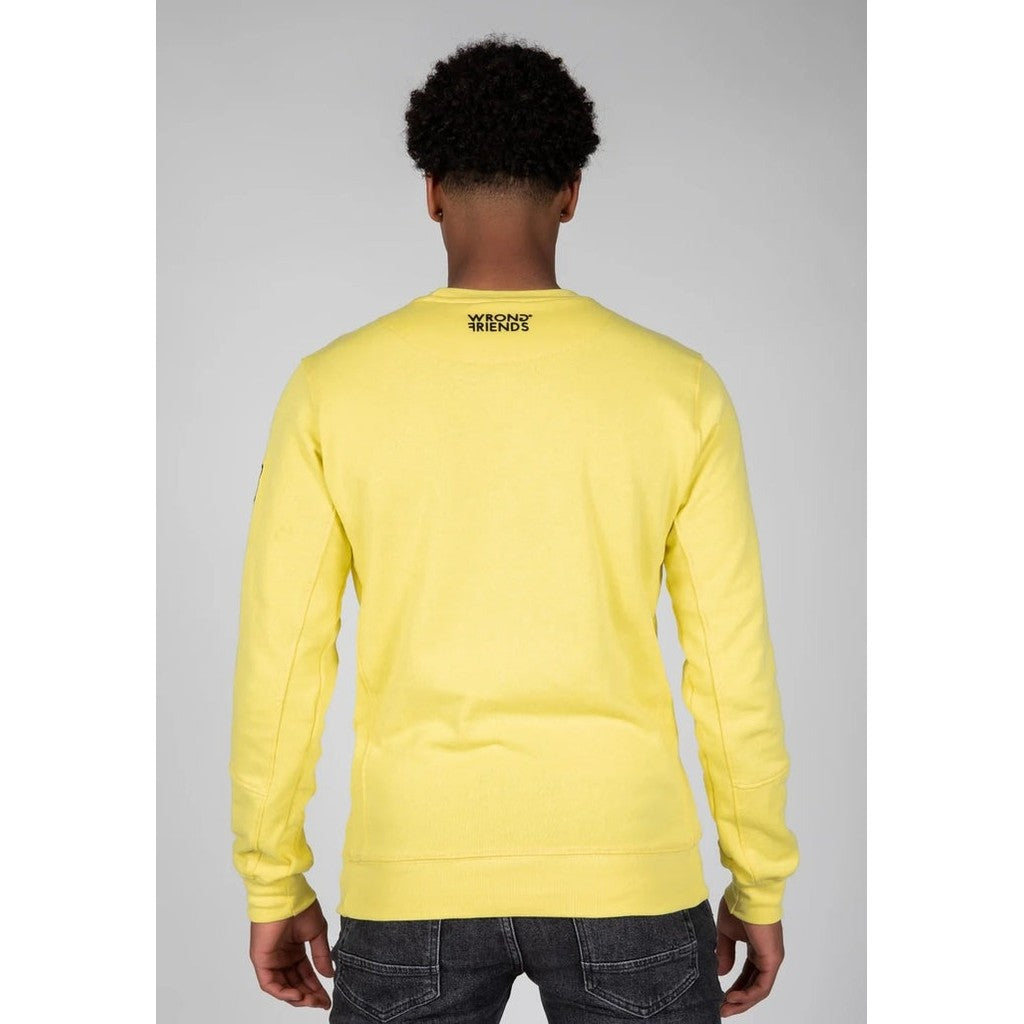 WRONG FRIENDS LEON CREWNECK SWEATSHIRT SWEATERS YELLOW