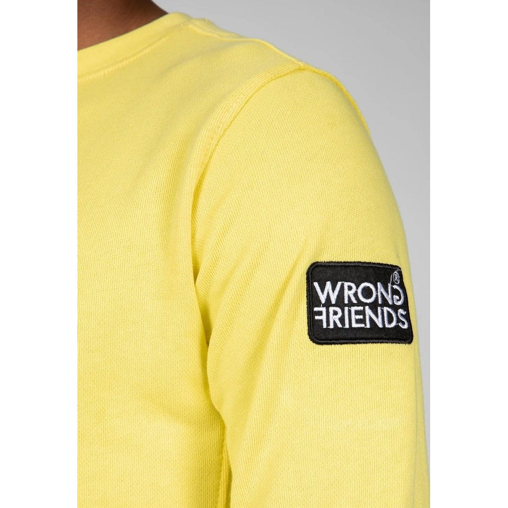 WRONG FRIENDS LEON CREWNECK SWEATSHIRT SWEATERS YELLOW