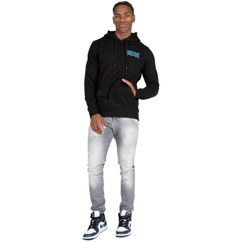 WRONG FRIENDS LUCCA HOODIE HOODIES BLACK/BLUE