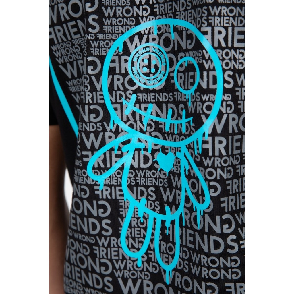 WRONG FRIENDS LUCCA T-SHIRT T-SHIRTS BLACK/BLUE