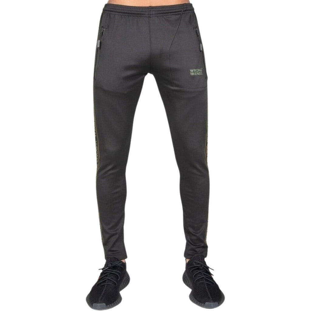 WRONG FRIENDS LYON TRACK PANTS PANTS BLACK/GREEN