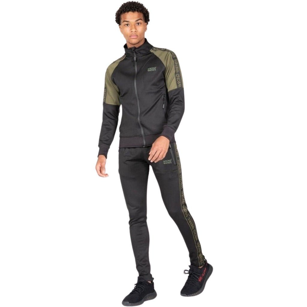 WRONG FRIENDS LYON TRACK PANTS PANTS BLACK/GREEN
