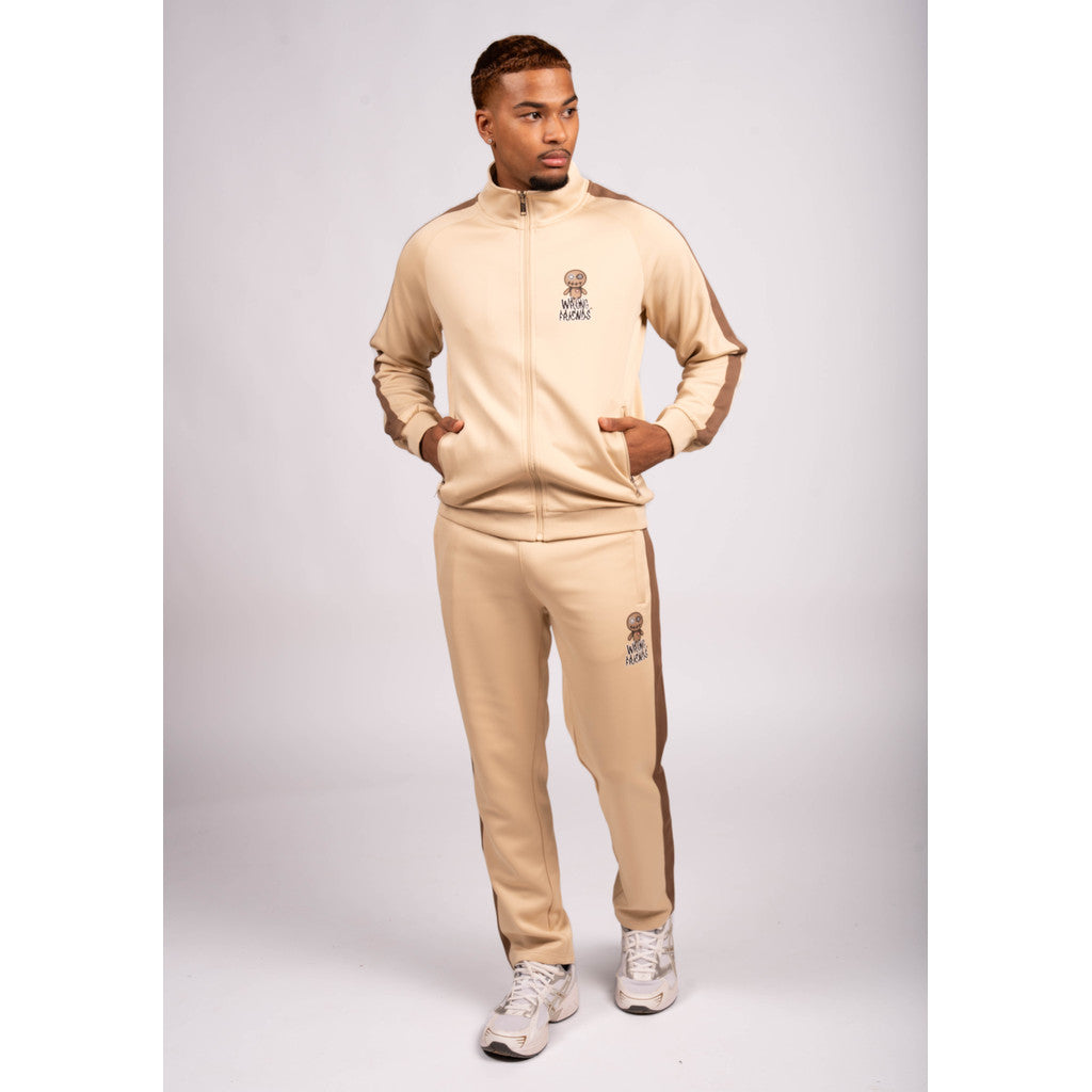 WRONG FRIENDS MAUPIN TRACK JACKET TRACKSUITS BEIGE