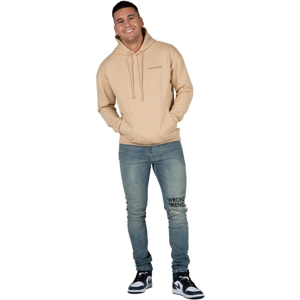 WRONG FRIENDS NAMEN HOODIE HOODIES BEIGE