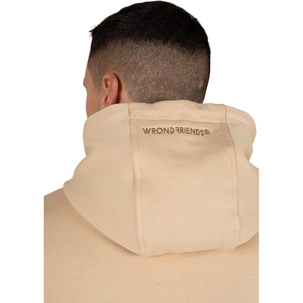 WRONG FRIENDS NAMEN HOODIE HOODIES BEIGE