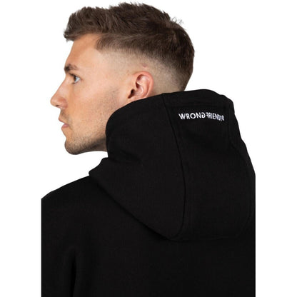 WRONG FRIENDS NAMEN HOODIE HOODIES BLACK