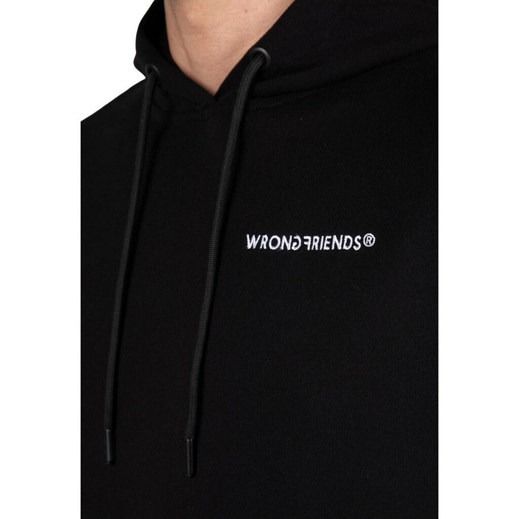 WRONG FRIENDS NAMEN HOODIE HOODIES BLACK