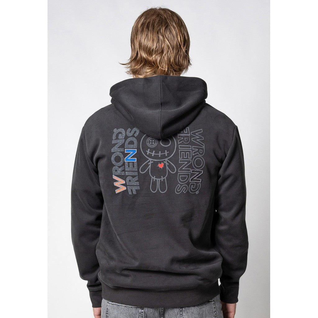 WRONG FRIENDS NELSON HALF ZIP HOODIE HOODIES STONE GREY