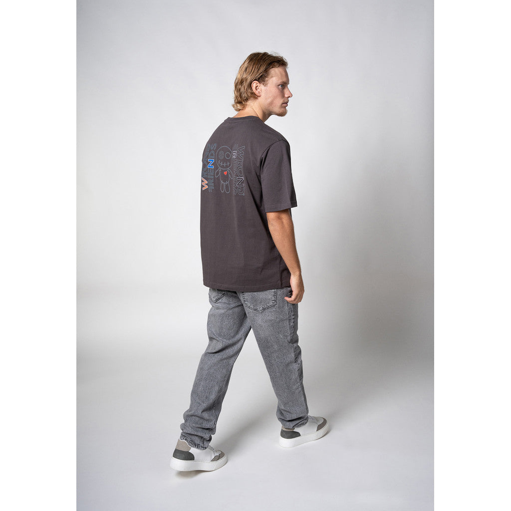 WRONG FRIENDS NELSON T-SHIRT T-SHIRTS STONE GREY