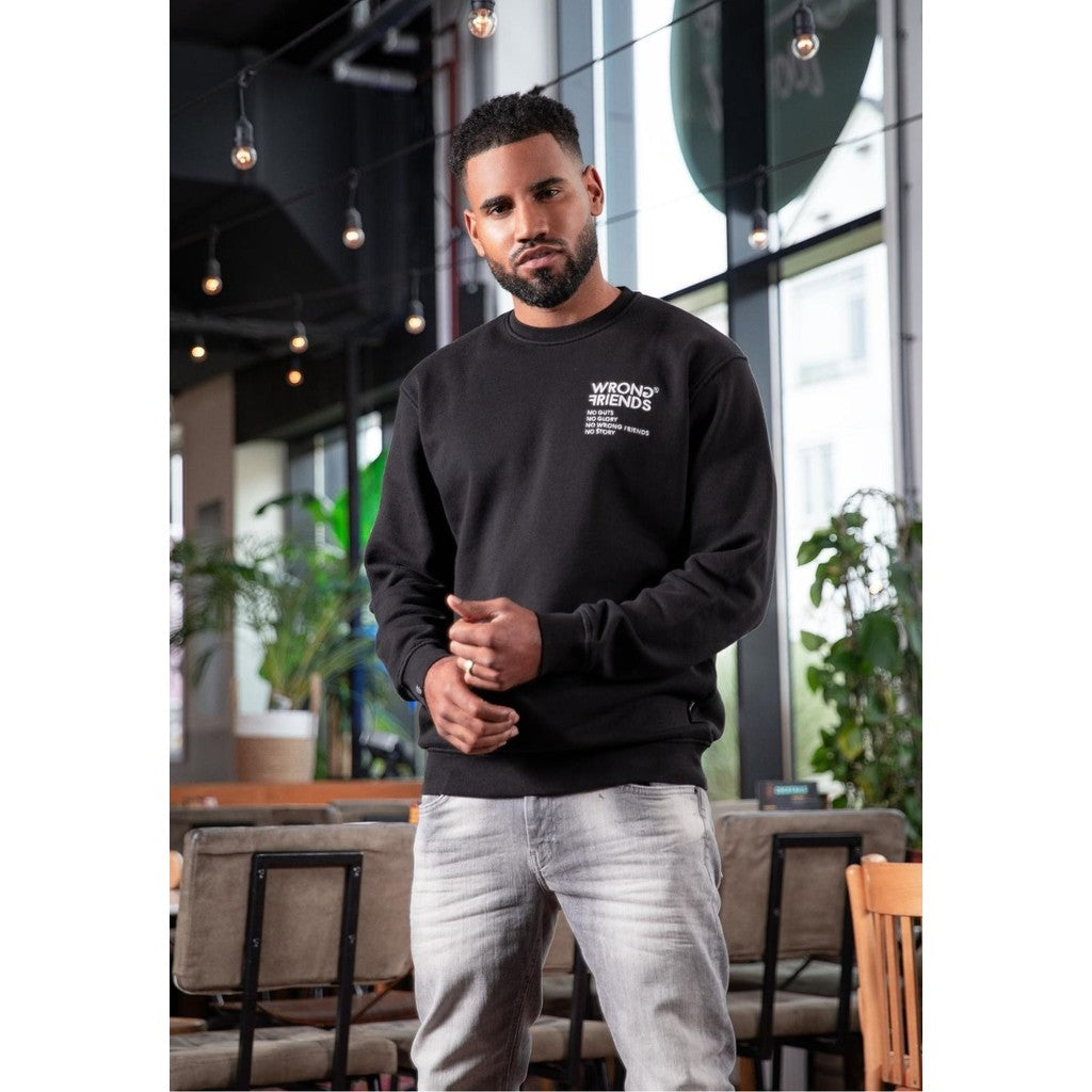 WRONG FRIENDS NO GUTS NO GLORY SWEATER SWEATERS BLACK