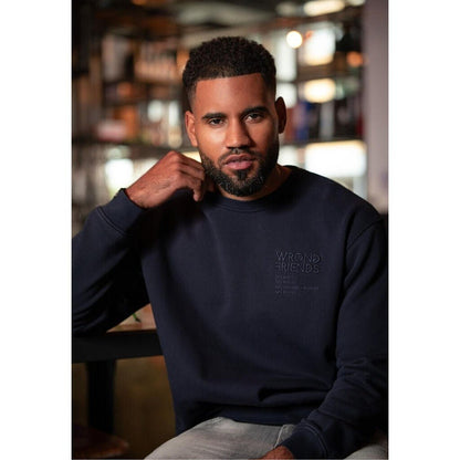 WRONG FRIENDS NO GUTS NO GLORY SWEATER SWEATERS NAVY