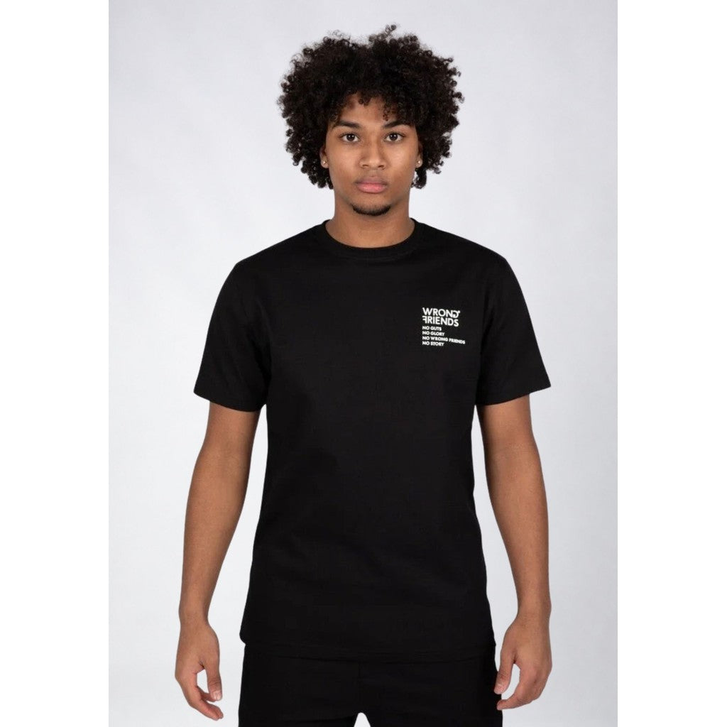WRONG FRIENDS NO GUTS NO GLORY T-SHIRT 2.0 T-SHIRTS BLACK