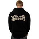 WRONG FRIENDS OXFORD ZIPPED HOODIE HOODIES BLACK