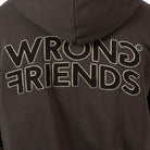 WRONG FRIENDS OXFORD ZIPPED HOODIE HOODIES GREY