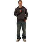 WRONG FRIENDS OXFORD ZIPPED HOODIE HOODIES GREY