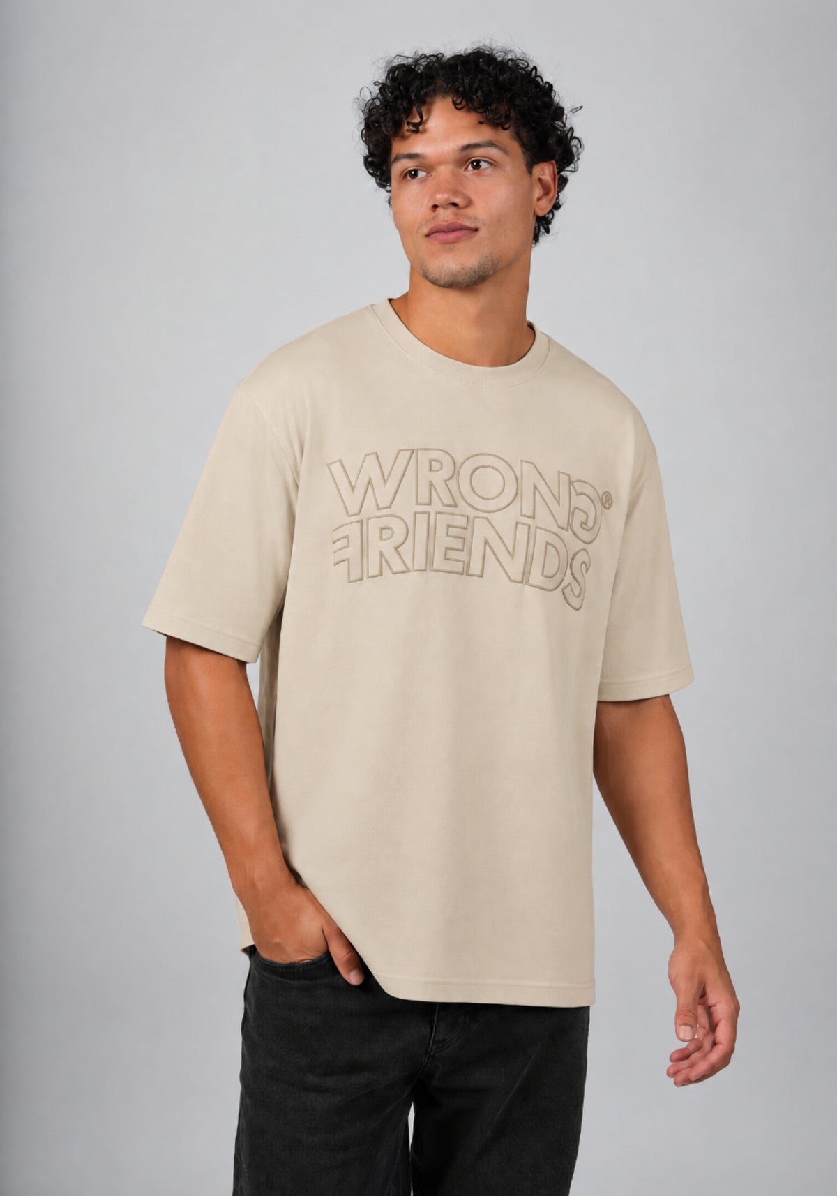 WRONG FRIENDS PORI T-SHIRT T-SHIRTS SAND
