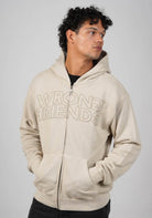 WRONG FRIENDS PORI ZIPPED HOODIE HOODIES SAND