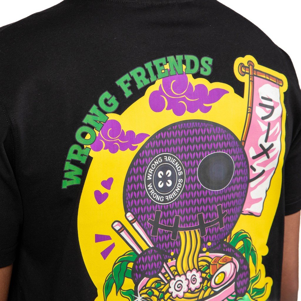 WRONG FRIENDS RAMEN T-SHIRT T-SHIRTS BLACK