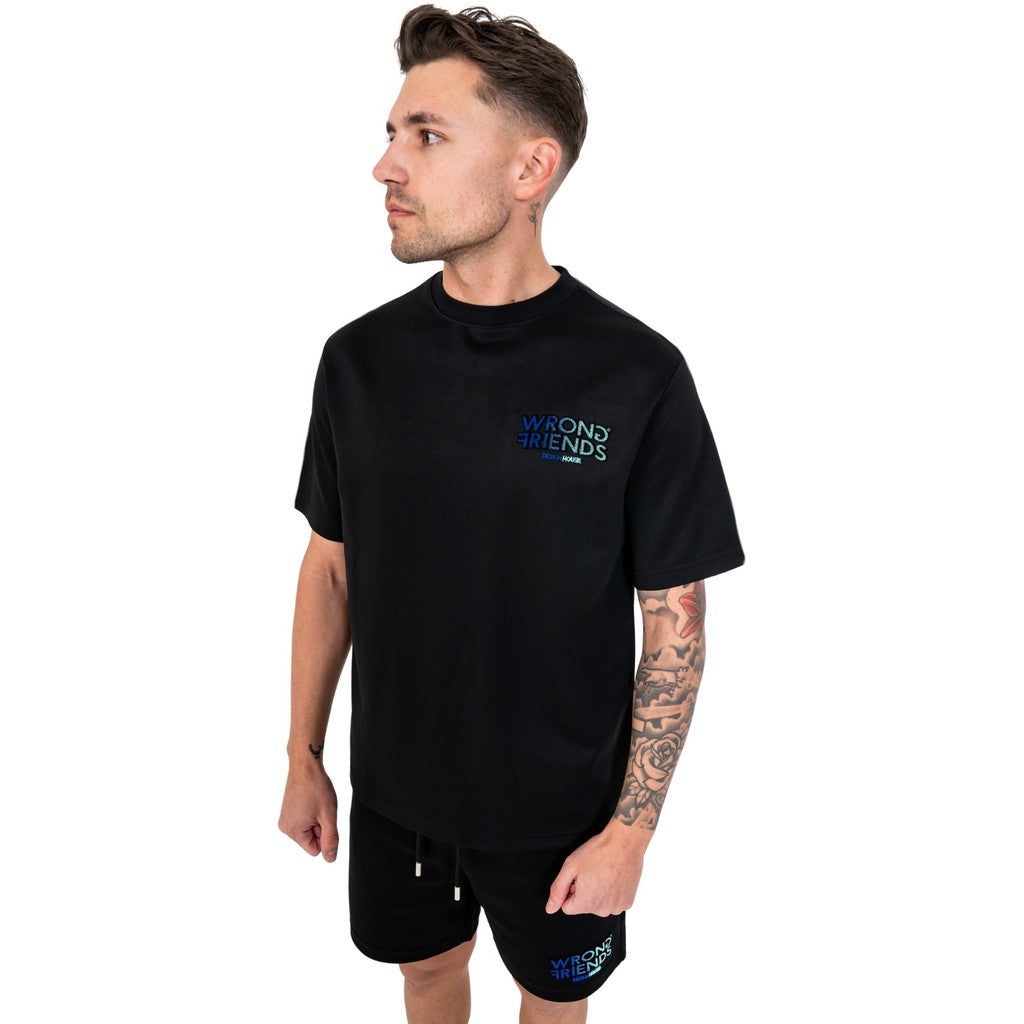 WRONG FRIENDS SIMI VALLEY T-SHIRT T-SHIRTS BLACK/BLUE