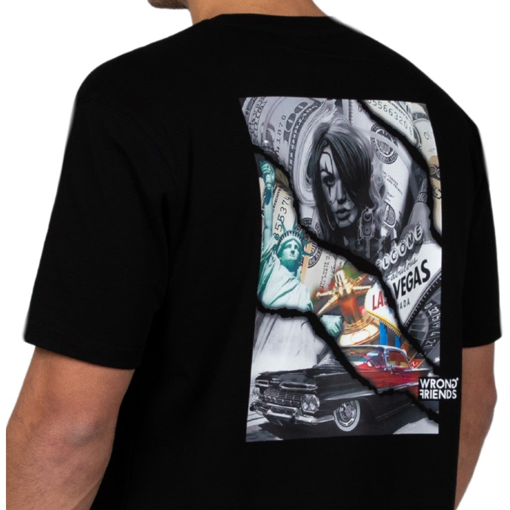 WRONG FRIENDS SPRING VALLEY T-SHIRT T-SHIRTS BLACK