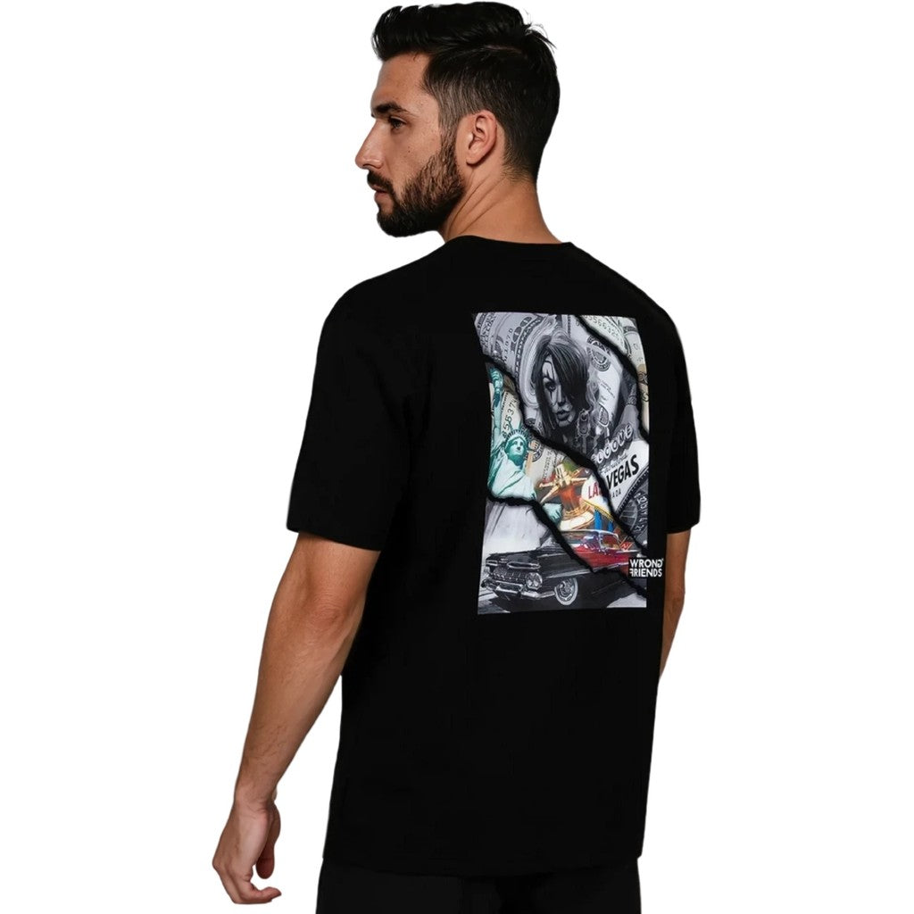 WRONG FRIENDS SPRING VALLEY T-SHIRT T-SHIRTS BLACK