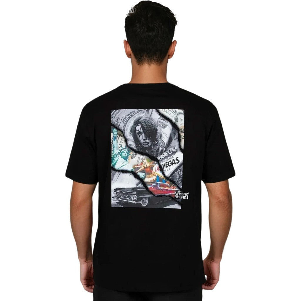 WRONG FRIENDS SPRING VALLEY T-SHIRT T-SHIRTS BLACK