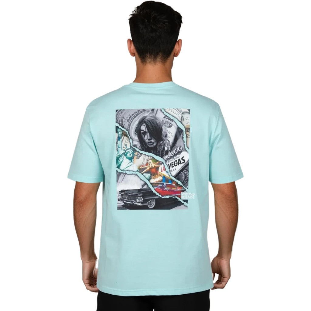 WRONG FRIENDS SPRING VALLEY T-SHIRT T-SHIRTS LIGHT BLUE