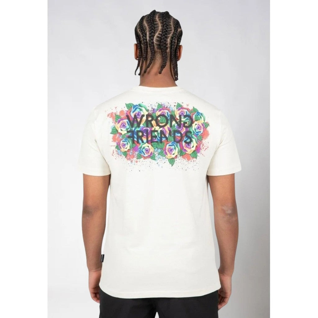 WRONG FRIENDS TAMBA ROSES T-SHIRT T-SHIRTS COCONUT WHITE