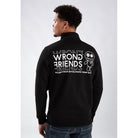 WRONG FRIENDS VICHY HALF ZIP SWEATER SWEATERS BLACK