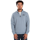 VICHY HALF ZIP SWEATER - LIGHT BLUE - WRONG FRIENDS