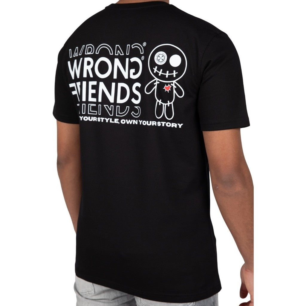 WRONG FRIENDS VICHY T-SHIRT T-SHIRTS BLACK
