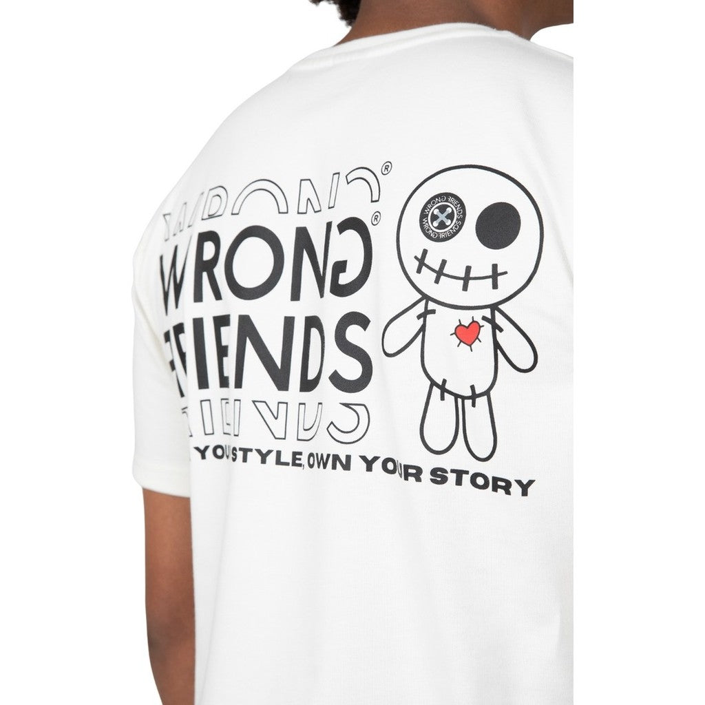 WRONG FRIENDS VICHY T-SHIRT T-SHIRTS COCONUT WHITE