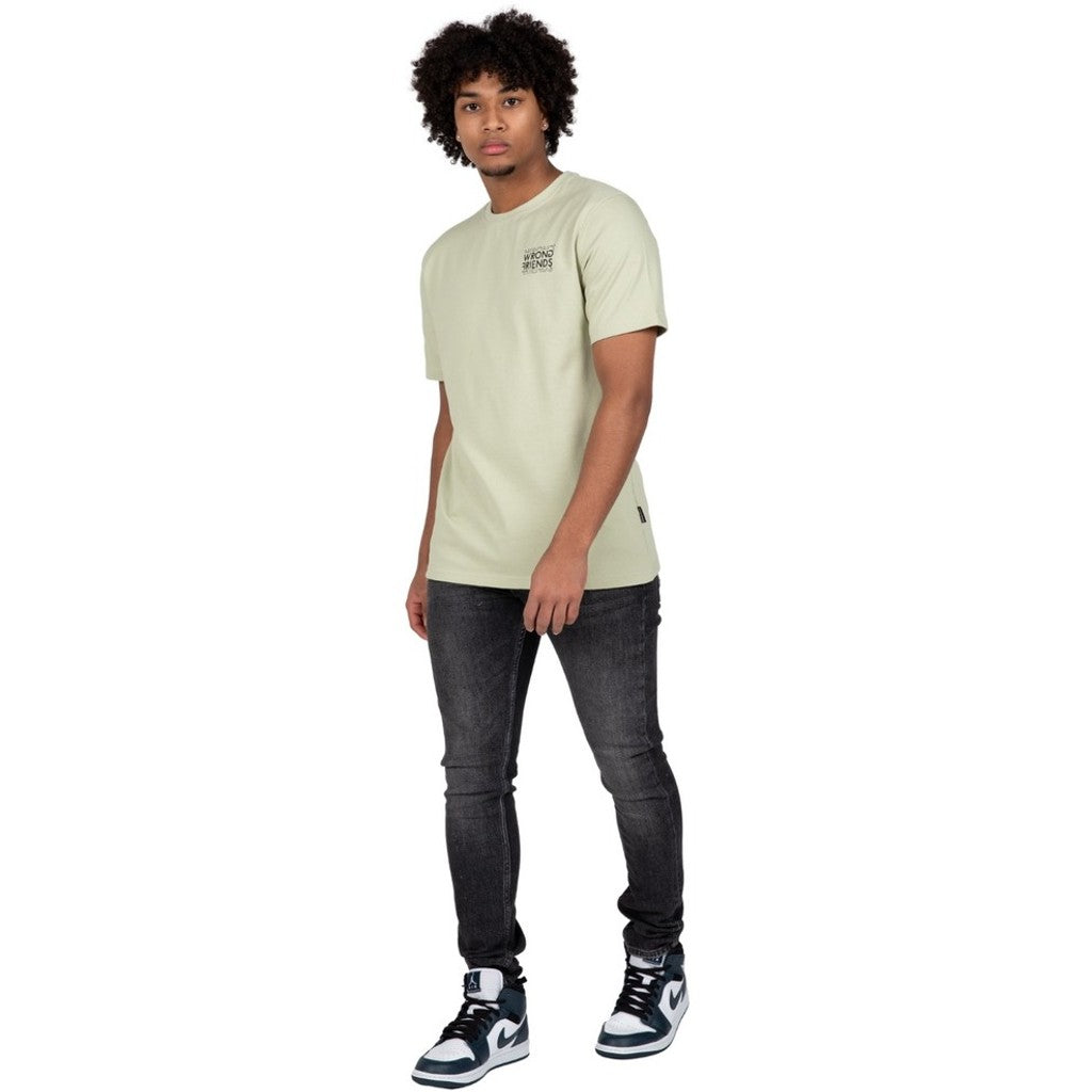 WRONG FRIENDS VICHY T-SHIRT T-SHIRTS LIGHT GREEN