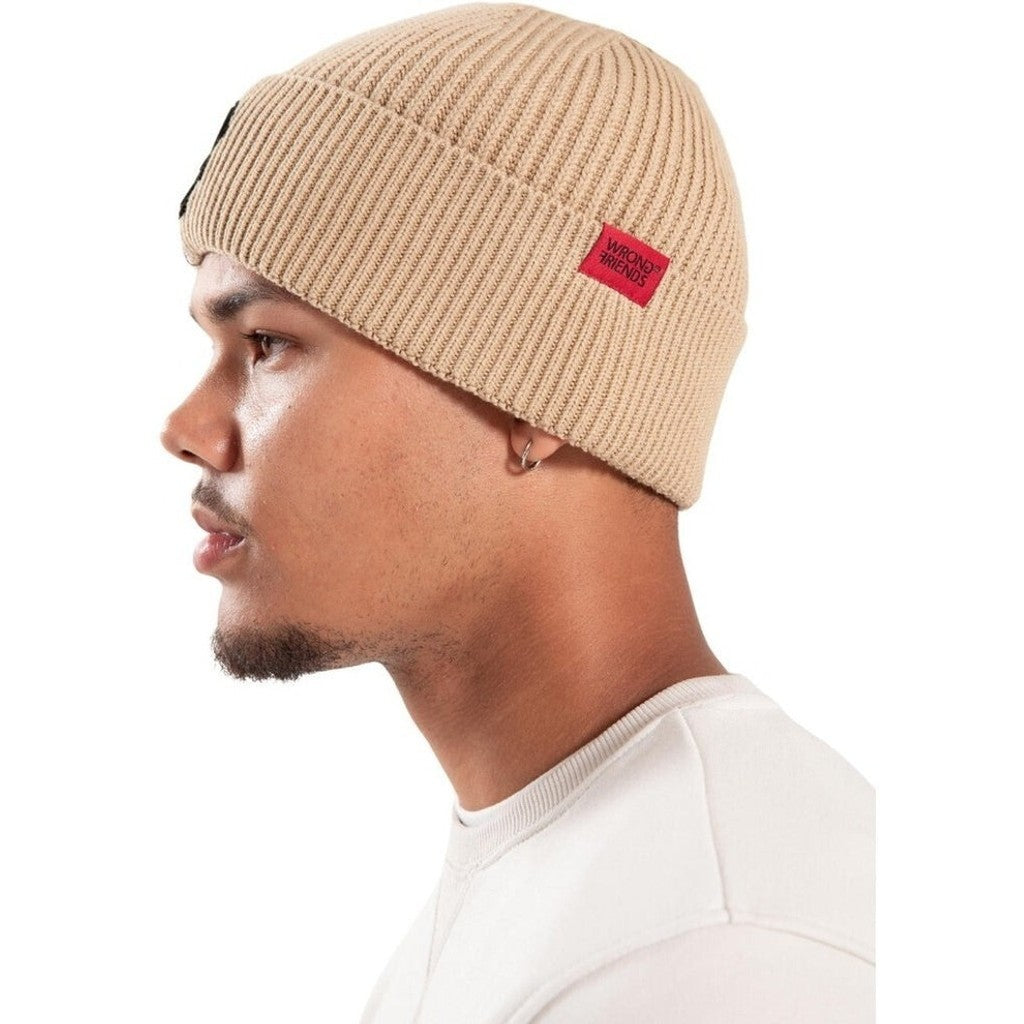 WRONG FRIENDS VOODOO BEANIE CAPS BEIGE