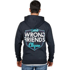WRONG FRIENDS WF CLIQUE ZIPPED HOODIE HOODIES ANTHRACITE