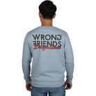 WRONG FRIENDS WF DESIGN HOUSE SWEATER SWEATERS LIGHT BLUE