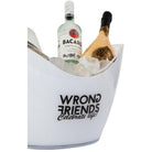Wrong Friends Ice Bucket - Beverage Cooler with Handle - 8 Liter - WHITE - WRONG FRIENDS